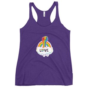 LGBTQIA+ Pride Power Women's Racerback Tank
