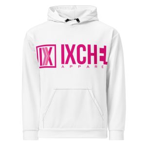 Ixchel White & Pink Unisex Hoodie