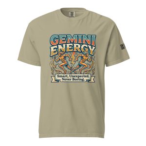 Gemini "Never Boring" t-shirt